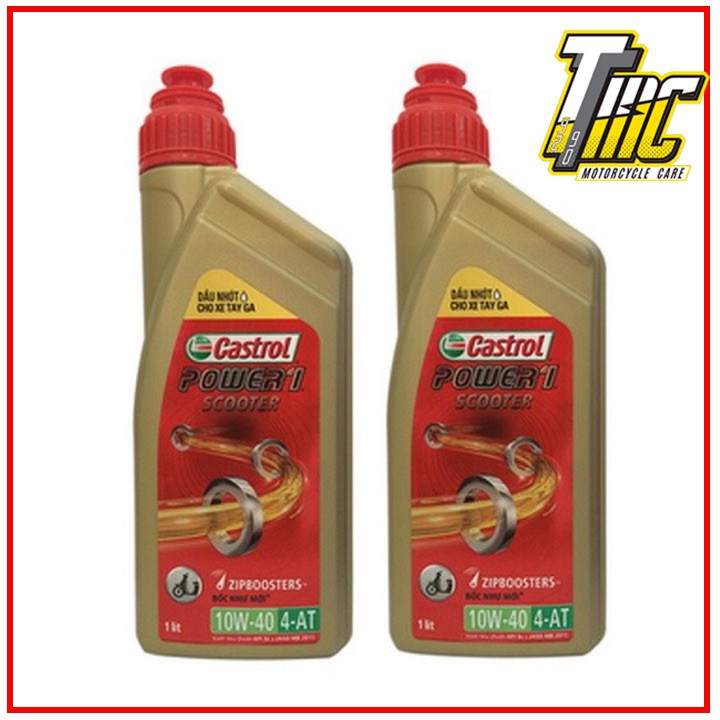 COMBO NHỚT CASTROL POWER1 SCOOTER + NHỚT LAP CASTROL