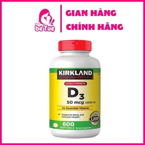 Vitamin D3 2000IU Kirkland 600 viên ( SALE DATE T8/2024 )