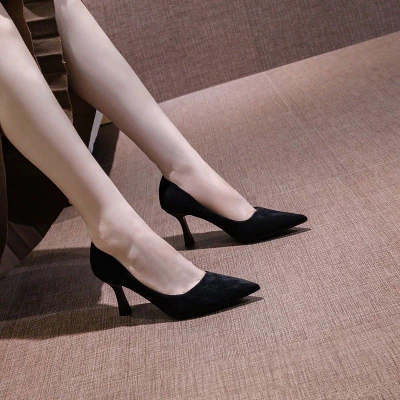 Giày Cao Gót Mũi Nhọn Phong Cách Pháp Cho Nữ
