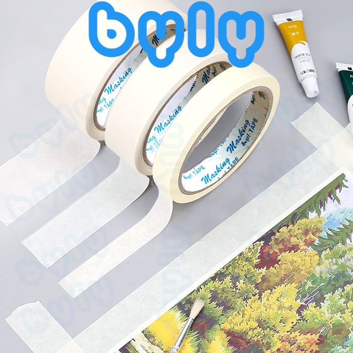 Băng keo giấy, chặn màu cố định tranh nhiều size dày đẹp - ByLy Store