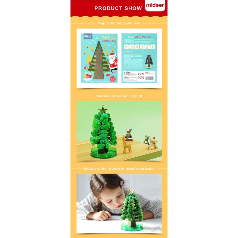 Đồ chơi giáng sinh 2 mẫu Mideer Christmas Origami thủ công + DIY cây thông Noel thần kỳ Magic Christmas Tree