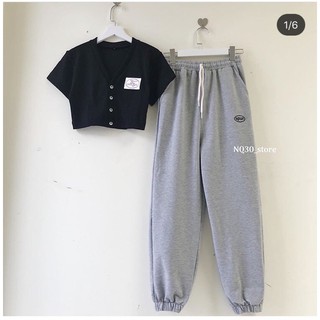 💢Set Bộ Quần Spun + Croptop Nút