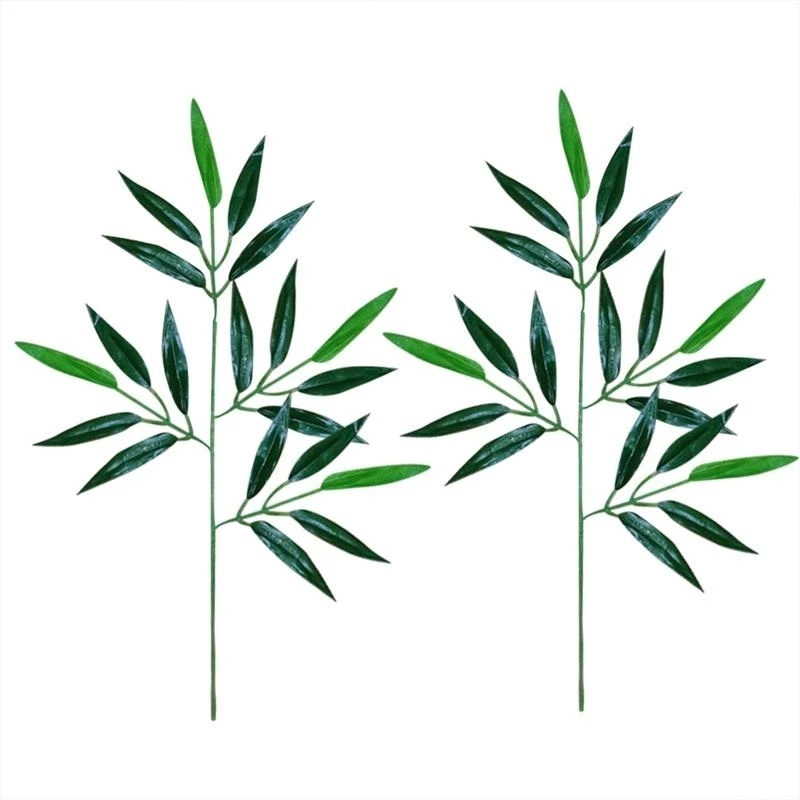 Set 3 Nhánh Lá Tre Giả Màu Xanh Lá Dùng Trang Trí Nhà Cửa/ Phong Cảnh