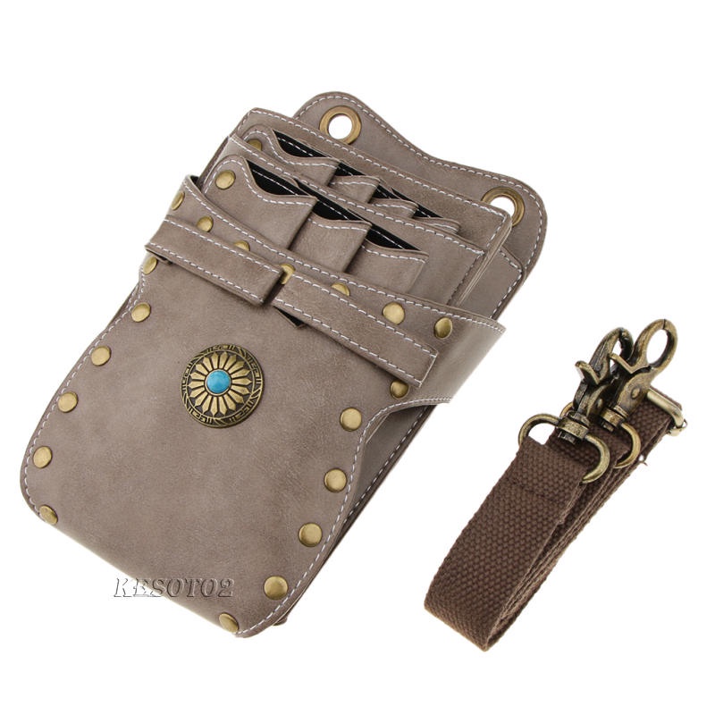 Túi Da PU Đựng Kéo Và Lược Chải Tạo Kiểu Tóc Chuyên Dụng Kesoto2