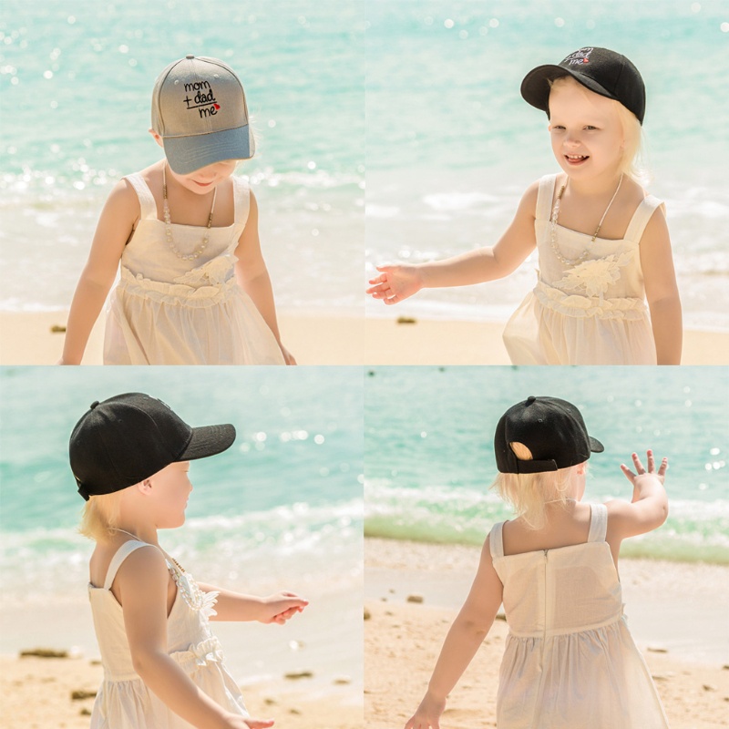 Inn Mũ Lưỡi Trai Chống Nắng Thêu Chữ Mom Dad Love Me Phong Cách Hip Hop