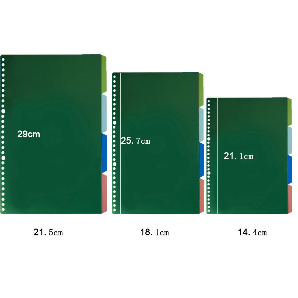 4 Tab phân loại chỉ mục kết dính bằng nhựa chia màu bảo vệ trang giấy