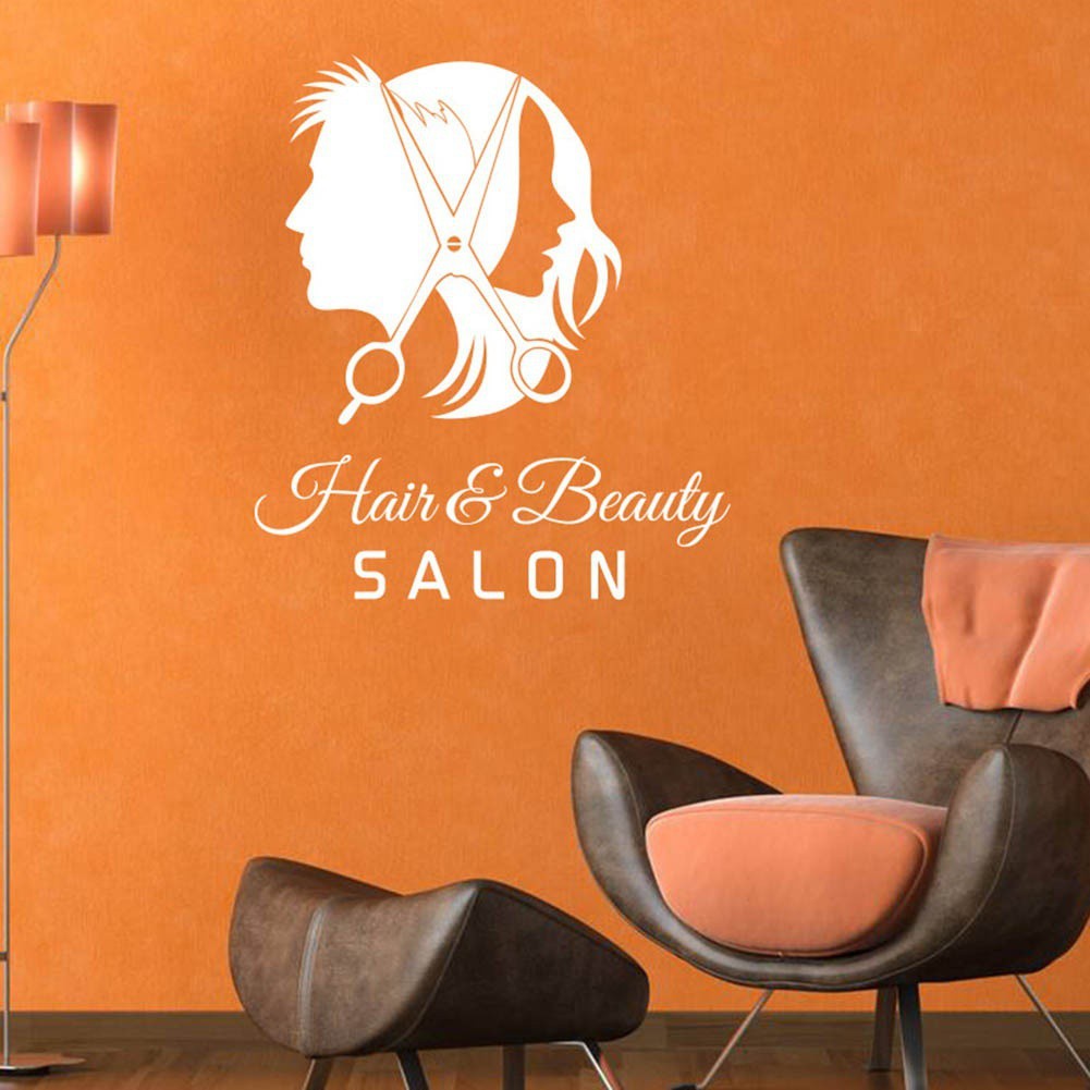 Sticker dán tường dùng để trang trí salon làm tóc