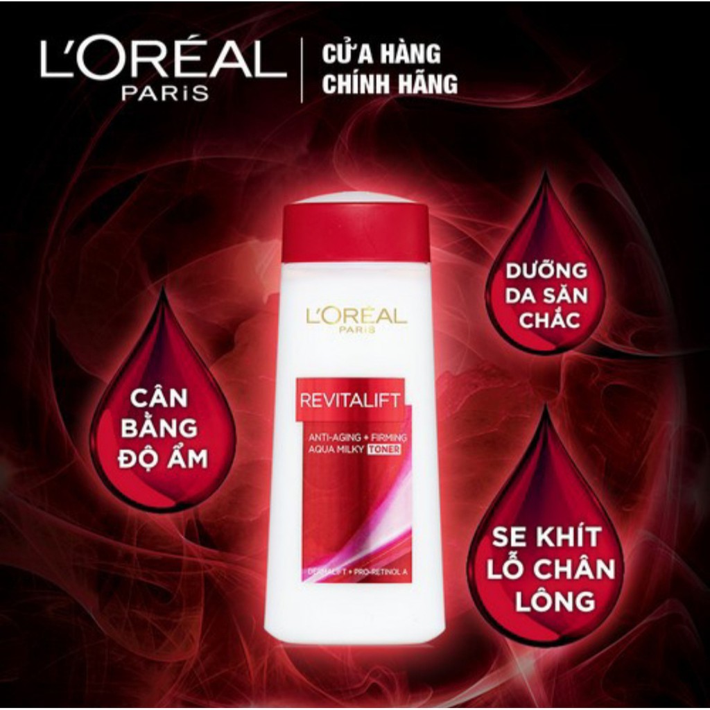 Nước hoa hồng săn chắc da và giảm nếp nhăn L'oreal Revitalift 200ml