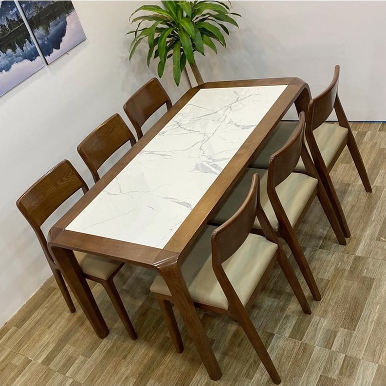 Bàn ăn mặt đá chân hươu