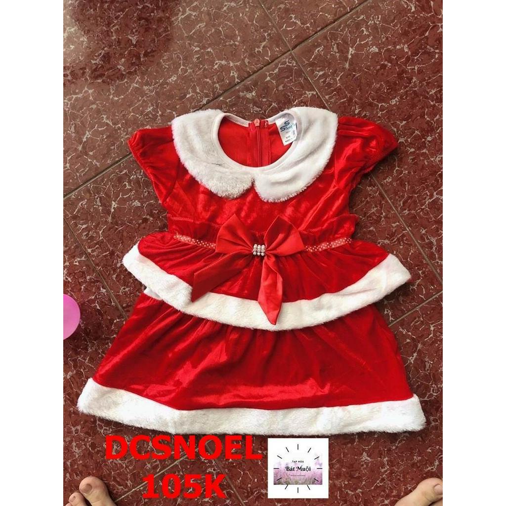 Đầm cổ sen noel bé gái