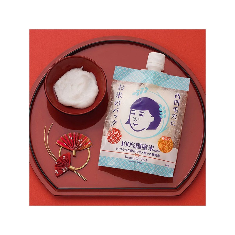 Mặt nạ cám gạo se khít lỗ chân lông Keana (Ishizawa laboratories) 170g (dạng rửa trôi) - Hachi Hachi Japan Shop