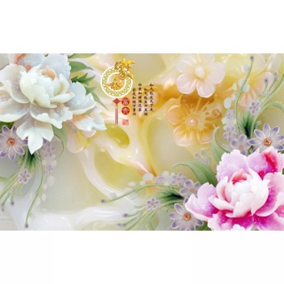 TRANH DÁN TƯỜNG 3D VTC- Hoa Ngọc- Lunawall 0101- Kích thước: 120x90cm