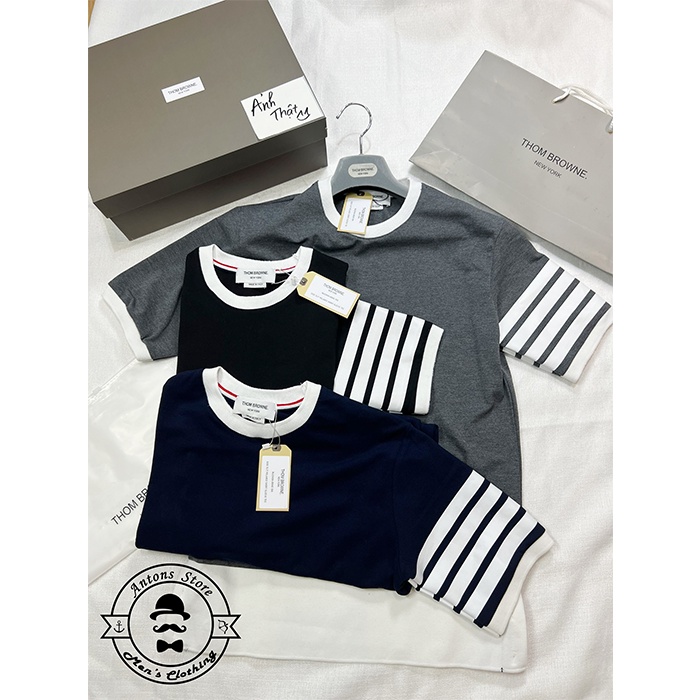 Áo Phông Thom Browne 4 Vạch Bo Gấu