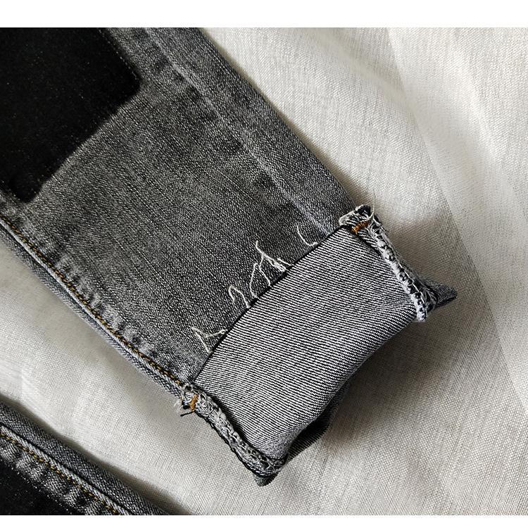 Quần Jeans Dài Phối Màu Tương Phản Thời Trang Cho Nữ Size S-2Xl 3 S