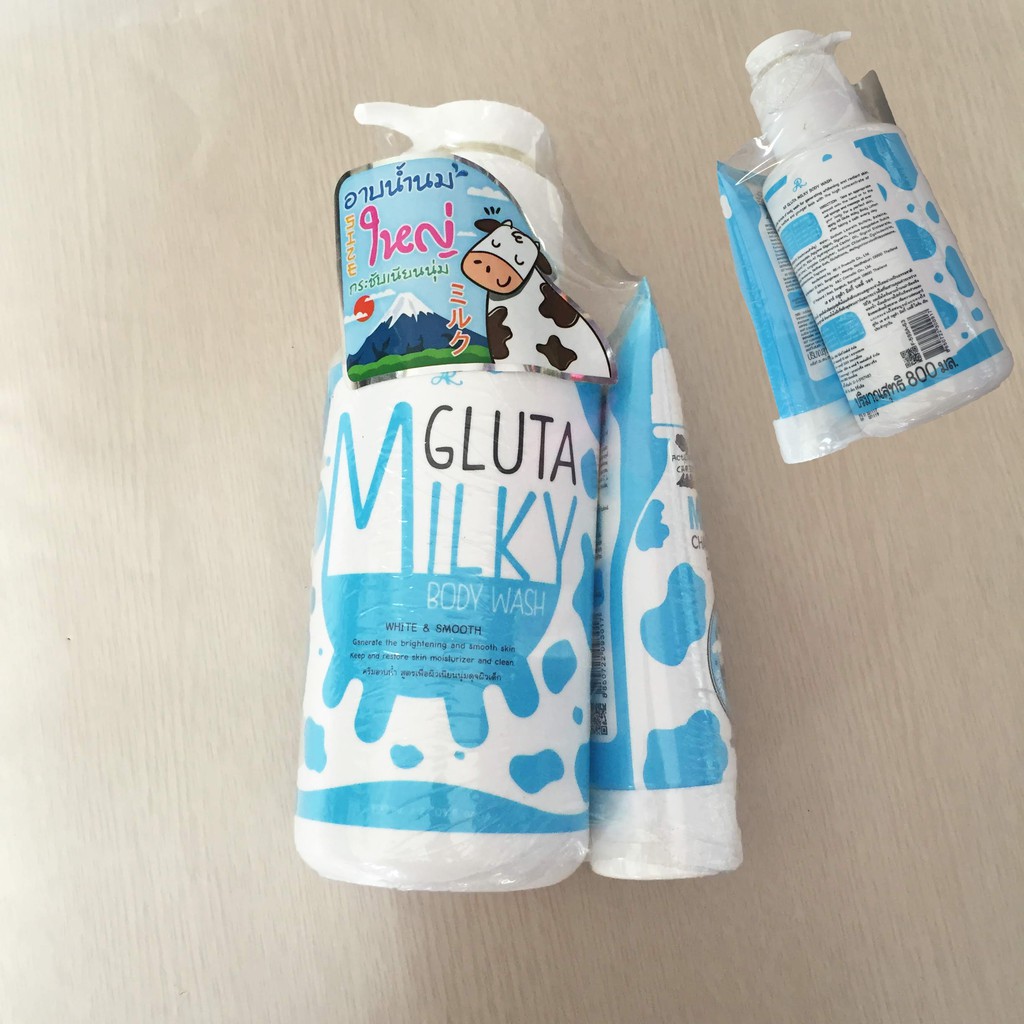 Sữa tắm trắng Gluta + sữa rửa mặt