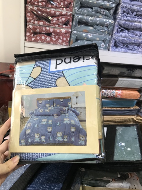 SET DRAP COTTON HOUSE THÁI CÓ VỎ CHĂN ĐI KÈM