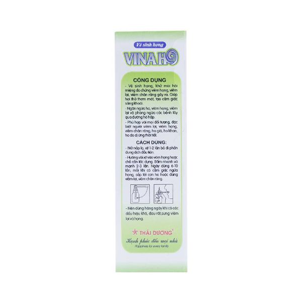 Xịt họng, vệ sinh họng Vinaho Thái Dương