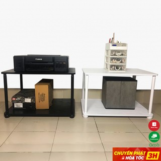 Kệ gỗ 2 tầng gỗ sồi tự nhiên, để lò vi sóng, đồ dùng cá nhân dễ dàng tháo lắp, đa năng, tiện dụng