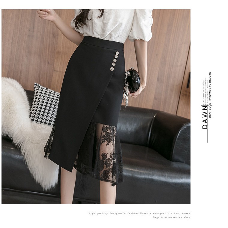 Chân Váy Xòe Phối Ren Phong Cách Hàn Quốc Dành Cho Nữ | BigBuy360 - bigbuy360.vn