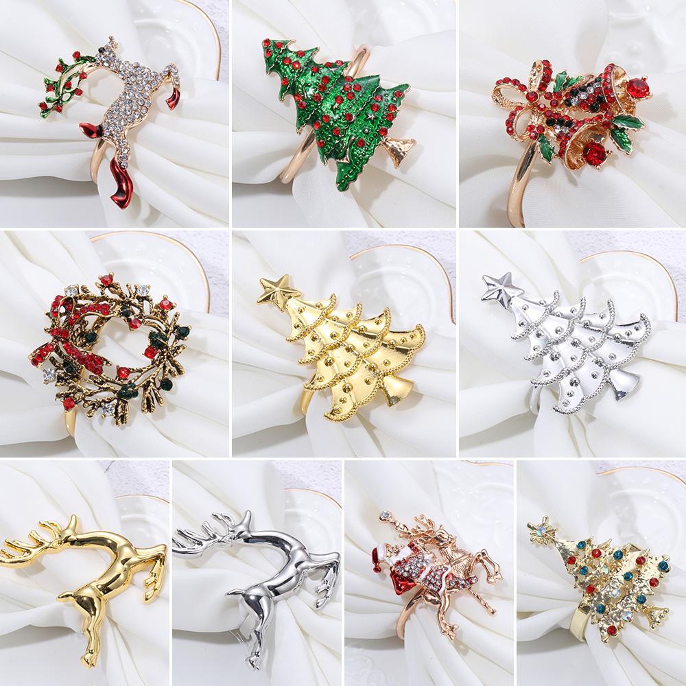 Vòng Treo Khăn Ăn Bằng Kim Loại Hình Ông Già Noel Giáng Sinh / Cưới / Giá