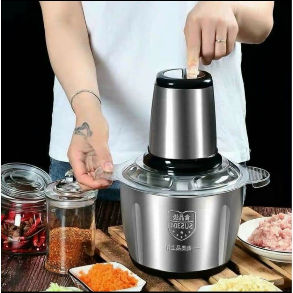 Máy Xay Thịt - Cối Xay Thịt Inox Đa Năng Cực Khỏe 4 Lưỡi.