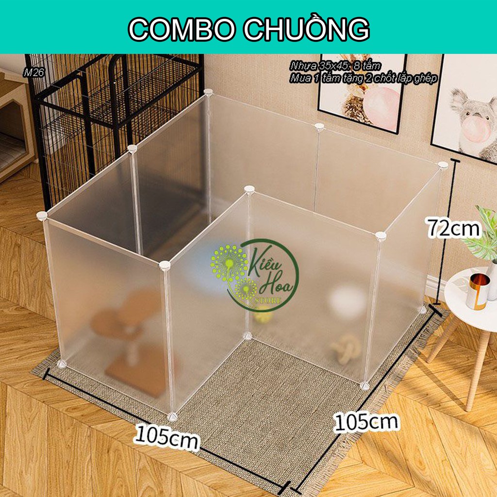 2.COMBO CHUỒNG QUÂY THÚ CƯNG LẮP GHÉP SIÊU HOT (TẶNG KÈM CHỐT, BÚA, DÂY GIA CỐ SẢN PHẨM) (Kiều Hoa Store)