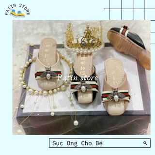 Sandal sục dây nơ con ong cho bé gái