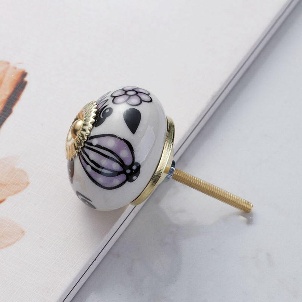 Tay Nắm Cửa Tròn Bằng Gốm Sơn Màu Độc Đáo Trang Trí Nội Thất