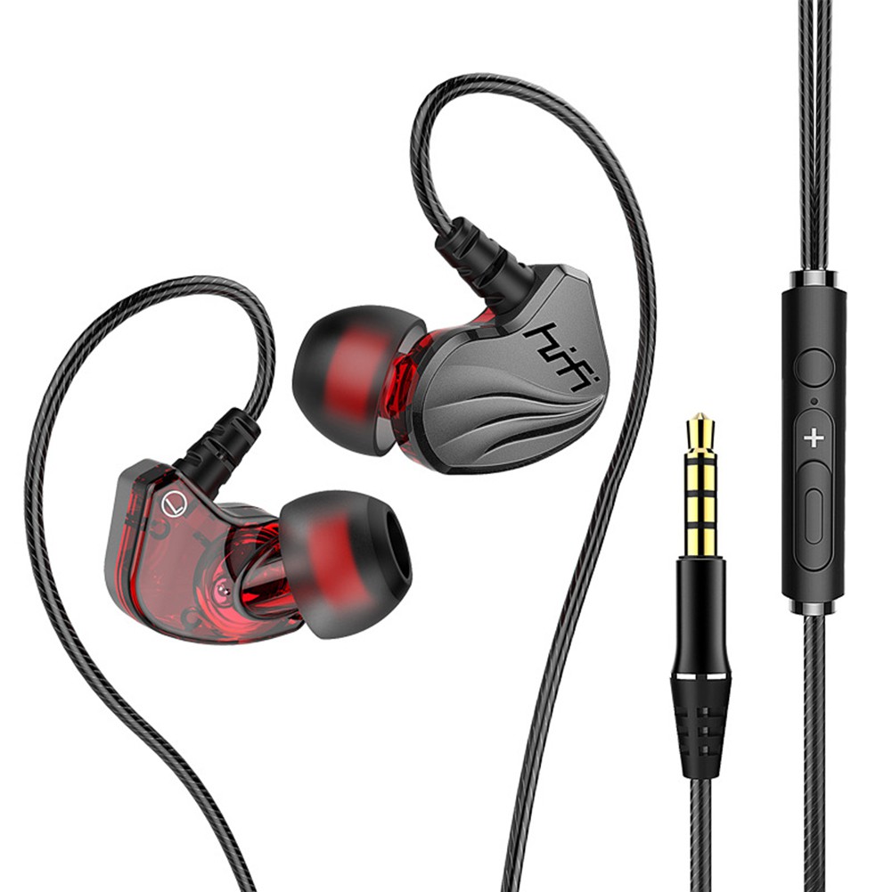 Tai Nghe Thể Thao Hel + 6d 4 Lõi Kép 3.5mm Hifi Bass