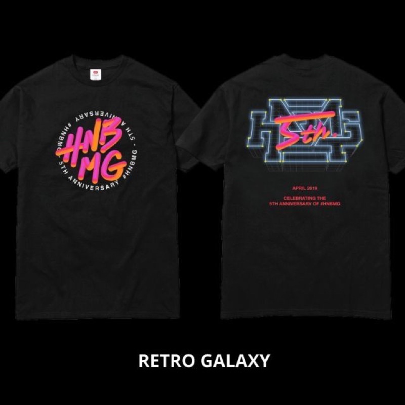 Tee HNBMG 5th Anniversary Retro Galaxy