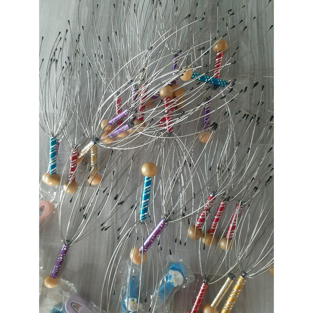 Cây gãi đầu hình bạch tuộc 12 châm cứu thư giãn, giảm căng thẳng, giúp cho trí nhớ tốt hơn, thần kinh thoải mái