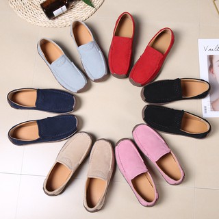 Giày Lười Da Lộn Đế Bằng Size 35-42 Thời Trang Cho Nữ