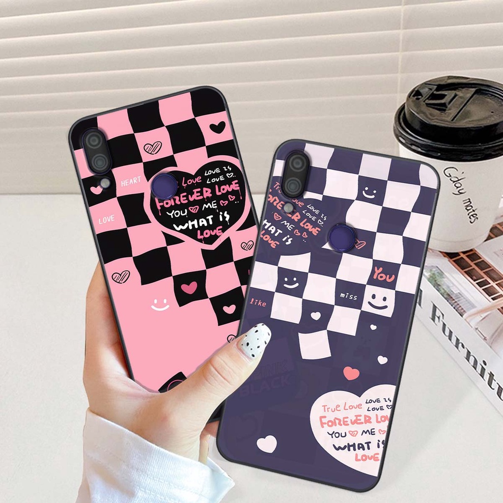 Ốp Xiaomi Redmi Note 7 in hình trái tim, caro kẹo ngọt đầy cá tính siêu đẹp siêu chất