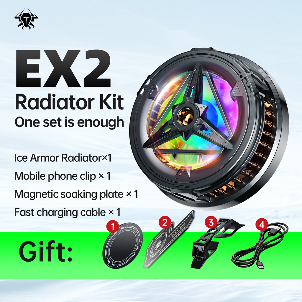 PLEXTONE HeatSink EX2/EX2 Pro Mobile Phone Gaming Radiator Cooling Fan Hurricane turbofan Cooler Portable