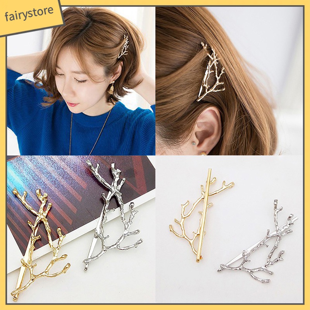 Kẹp Tóc Kim Loại Hình Sừng Tuần Lộc