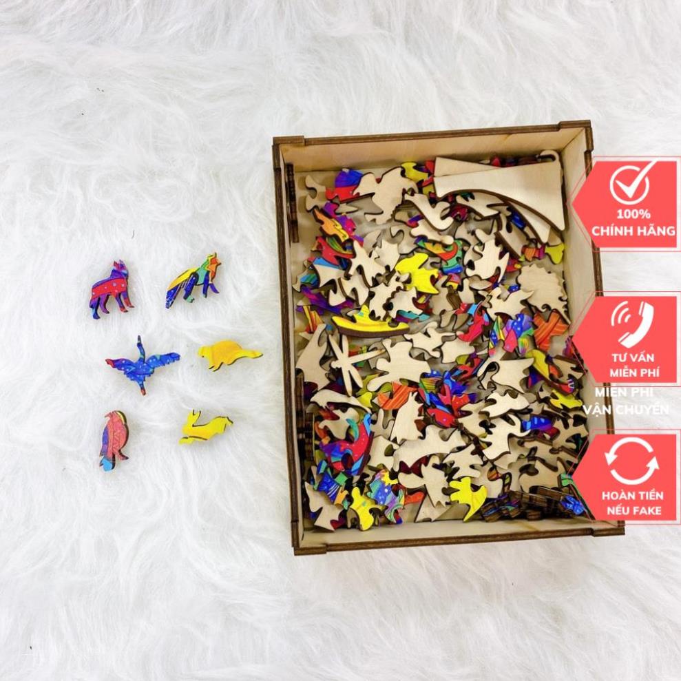 Bộ Xếp Hình Gỗ Ghép Hình Puzzle Cáo