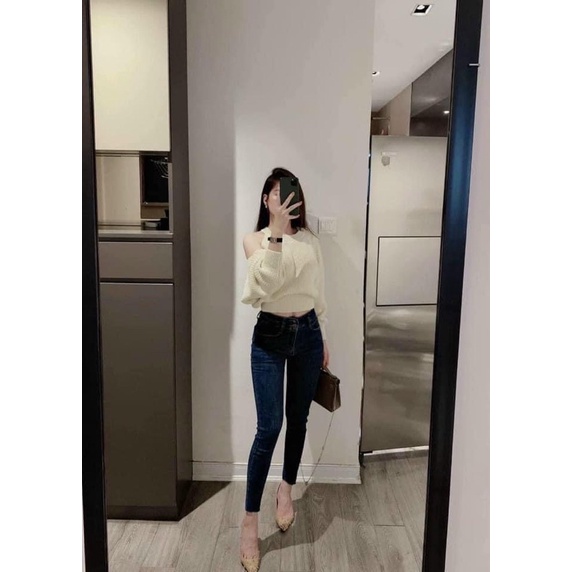 [ CÓ ẢNH THẬT + VIDEO TỰ QUAY ] Áo Dài Tay Khoét Vai Chất Len Dày Dặn From Vừa Mix Đồ Cực Xinh | BigBuy360 - bigbuy360.vn