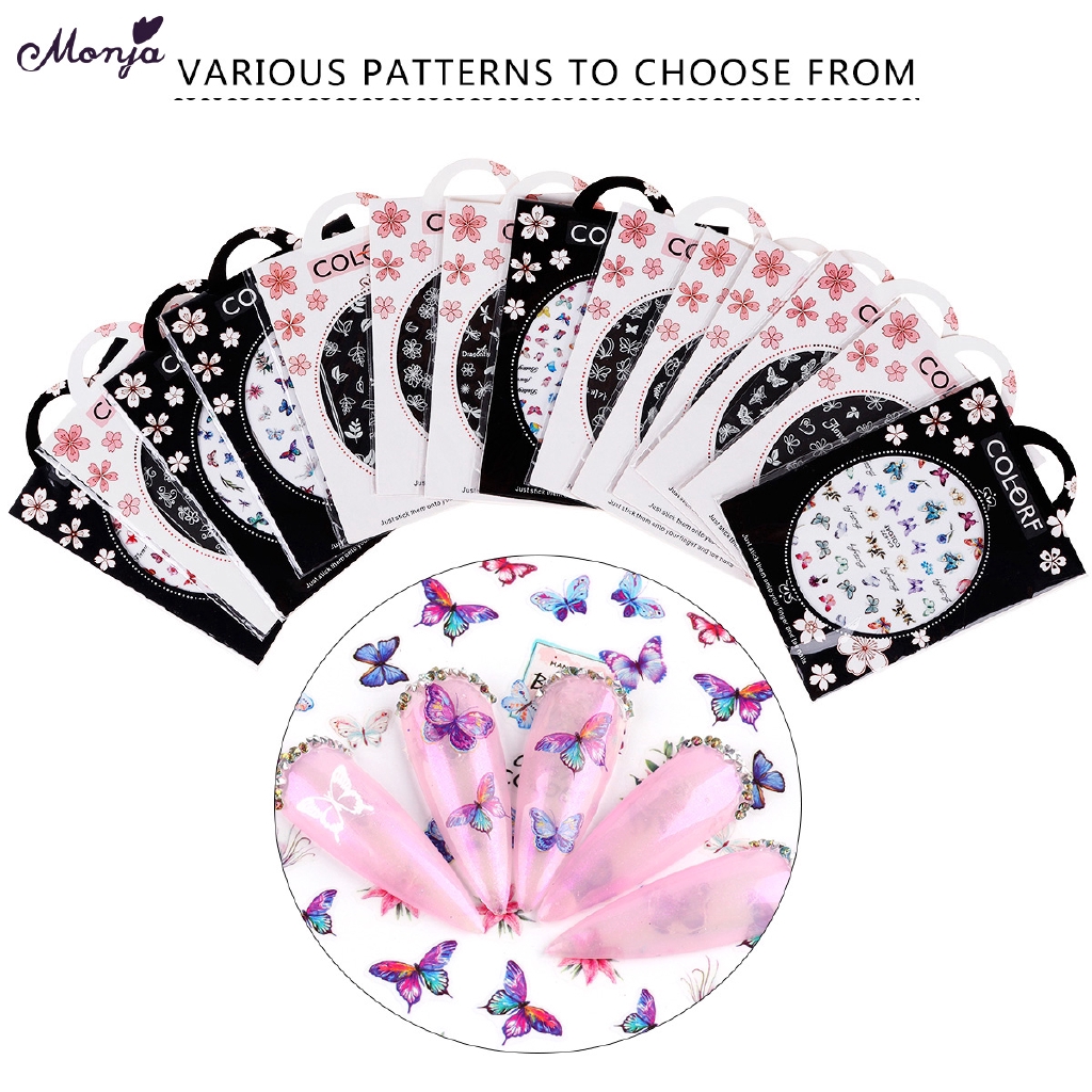 Tấm miếng dán trang trí móng tay 14 họa tiết tùy chọn