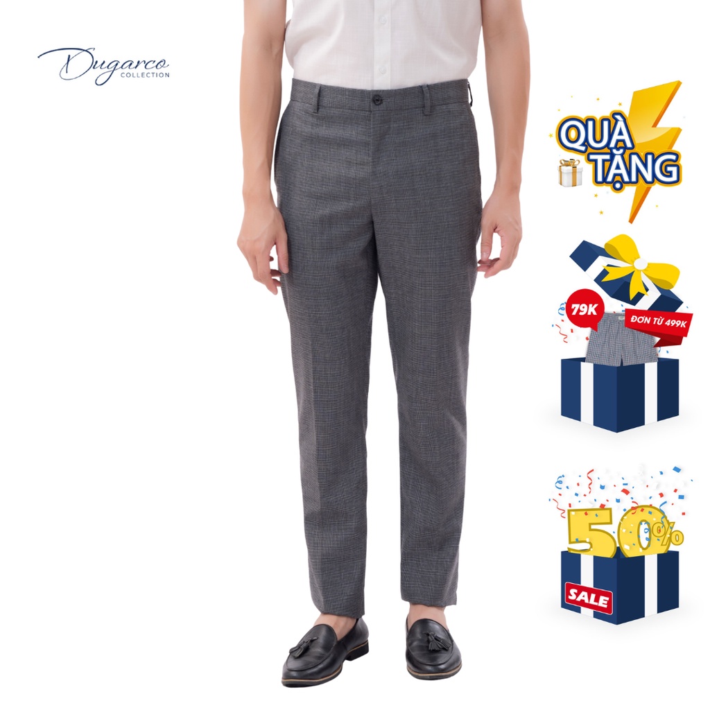 Quần âu nam DUGARCO công sở dáng Regular fit suông cao cấp 72PM21185