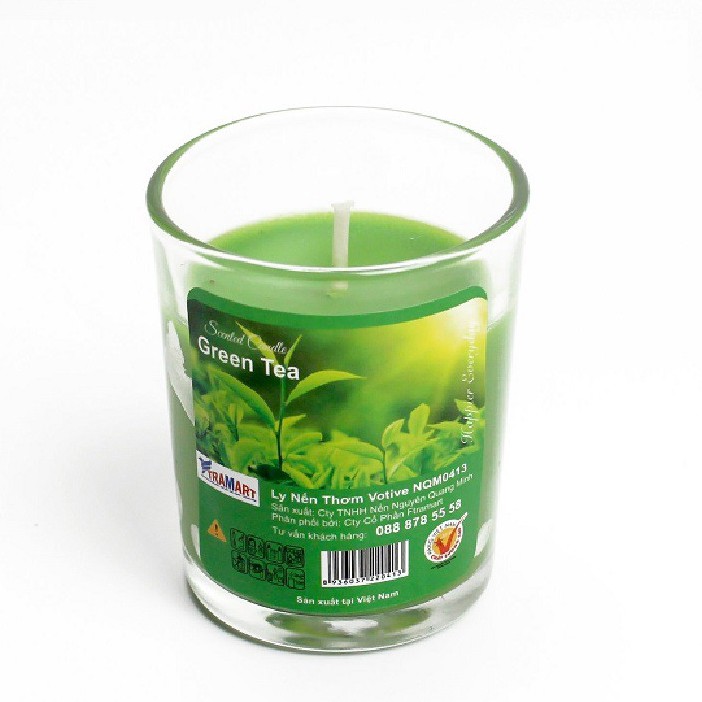 Ly nến thơm votive Miss Candle FTRAMART NQM0413 Green Tea (Hương trà xanh)