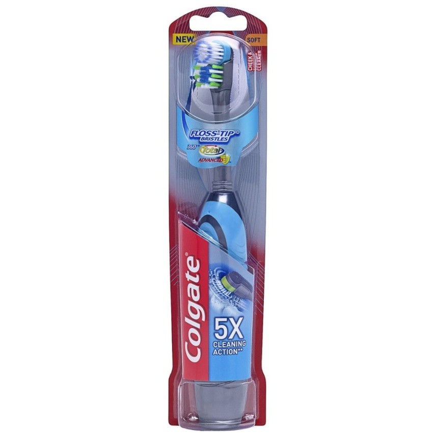 Bàn chải đánh răng dùng pin Colgate 360 Total Advanced Floss-Tip Battery Toothbrush (Mỹ)