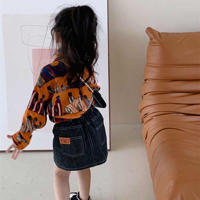 Đầm Denim Mùa Hè Màu Đen Phong Cách Hàn Quốc Nhật Bản Cho Bé Gái