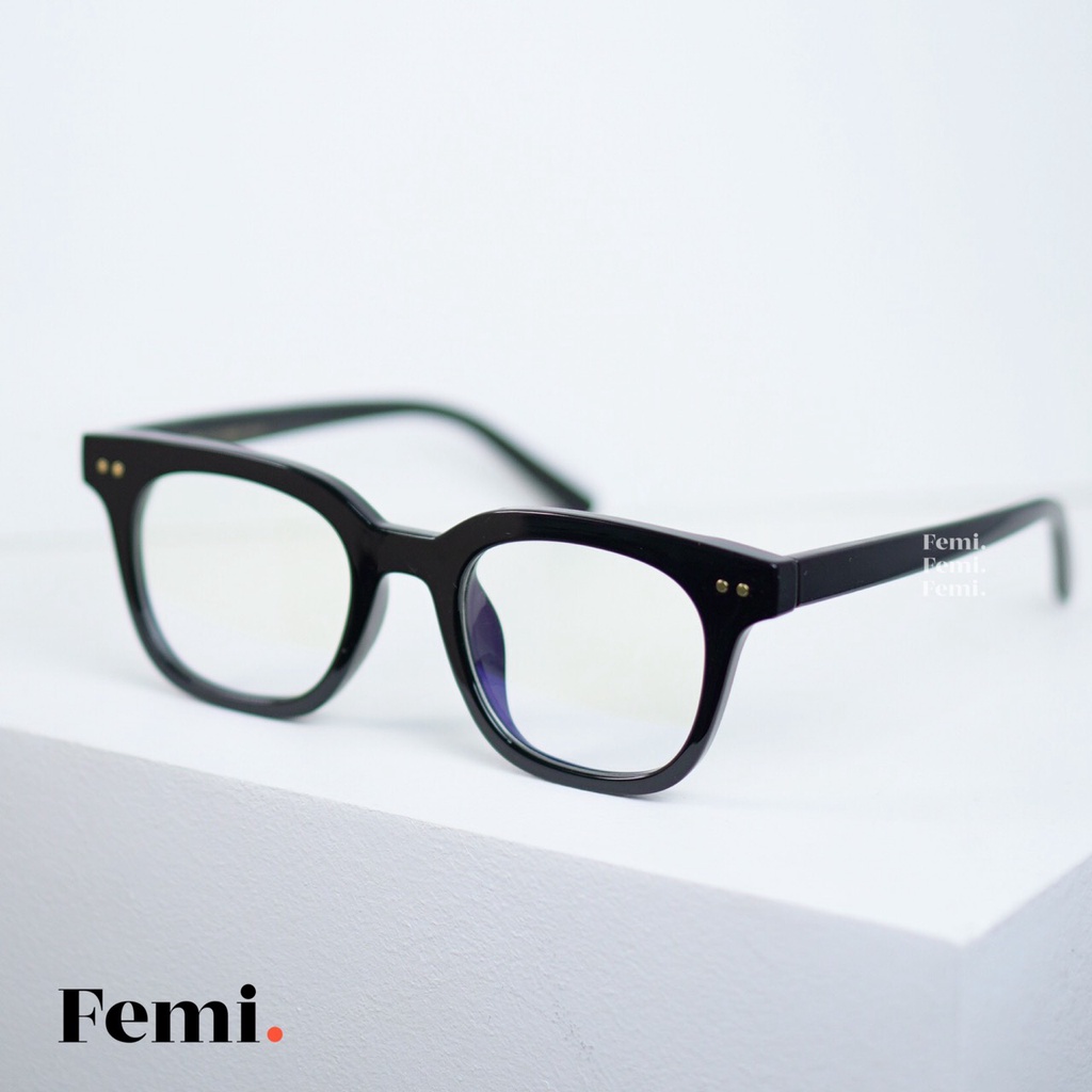 Gọng kính cận vuông Femi Brady chính hãng mắt kính cận nam nữ cao cấp