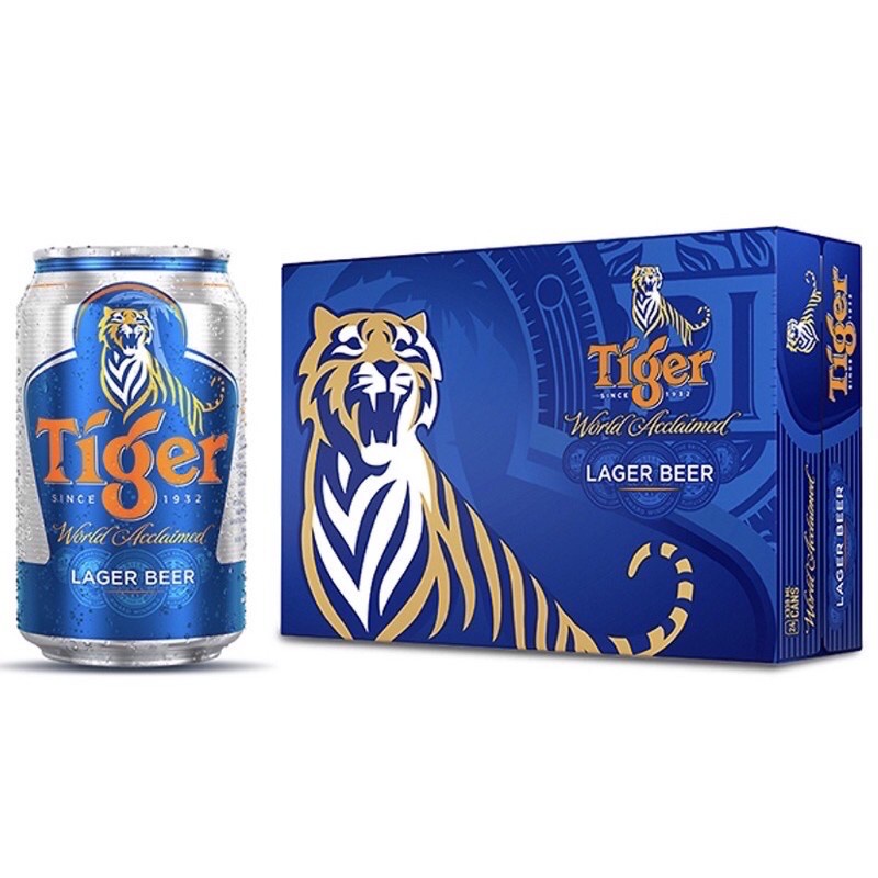 (Q.11) Thùng bia Tiger 24 lon 330ml - Mẫu trúng thưởng & Bao bì Xuân & Thường (hỗ trợ Nowship)