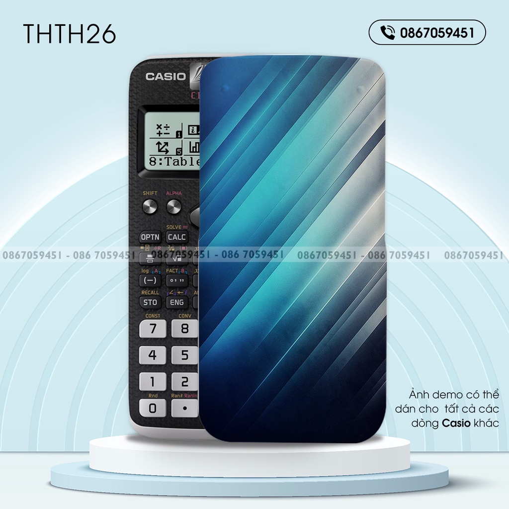 Skin Dán Máy Tính Học Sinh Casio 580, Casio 570, Casio 570-2nd In Hình Độc đáo các mã THTH2...