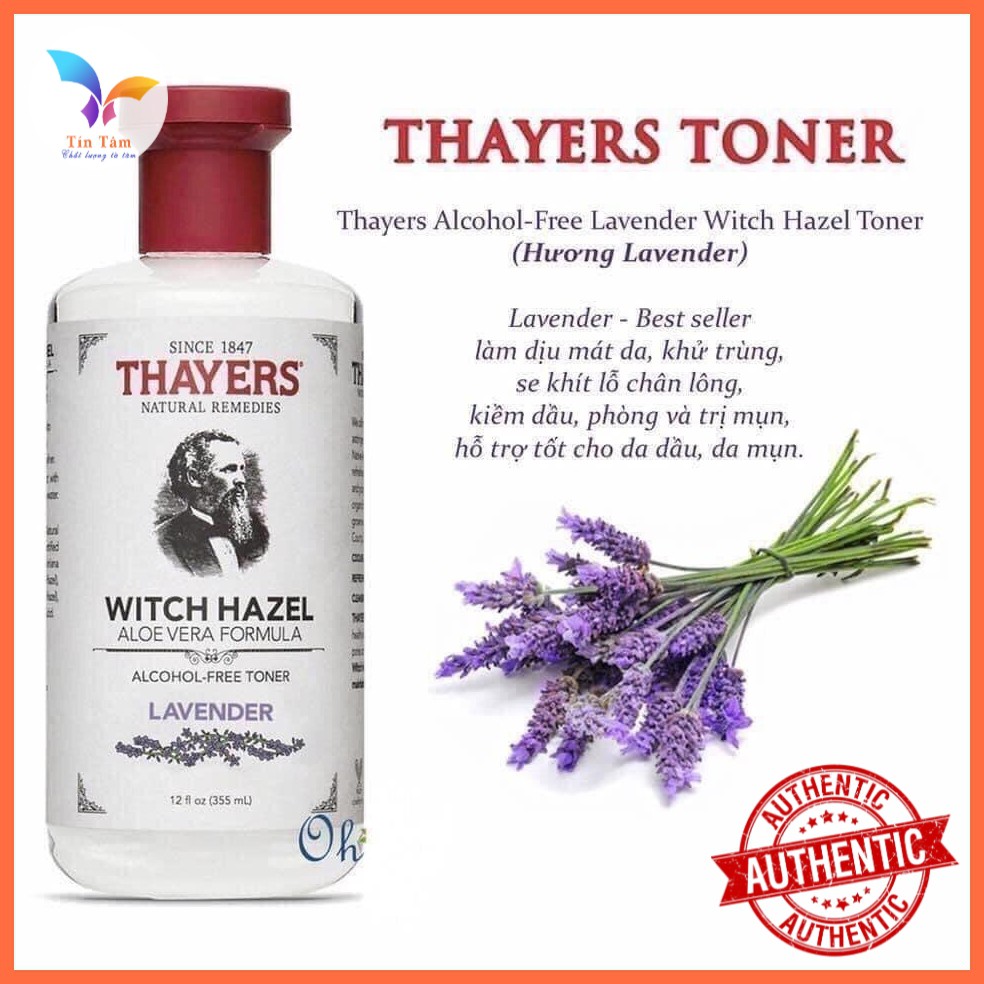 [Chính hãng] Nước hoa hồng Không Cồn Thayers Mỹ 355ml (Thayer Rose Petal, Lavender)