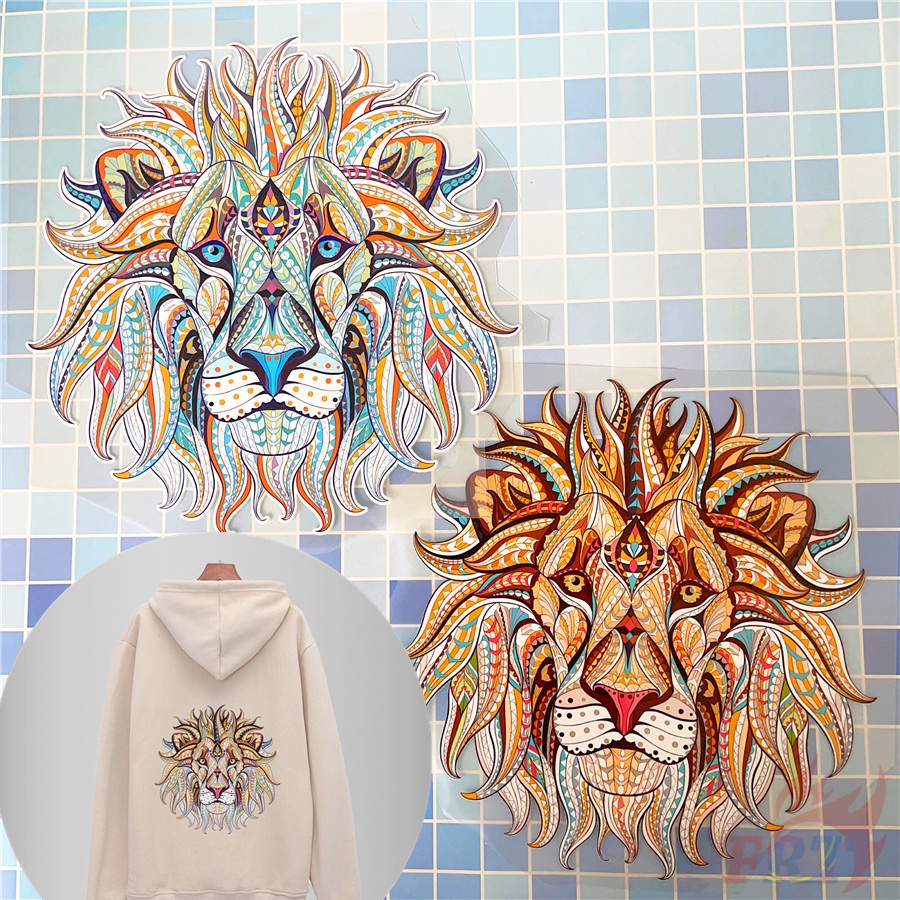 ✪ Sticker Dán Tường Hình Đầu Sư Tử ✪ 1 Miếng Dán Trang Trí Bằng Nhựa Vinyl