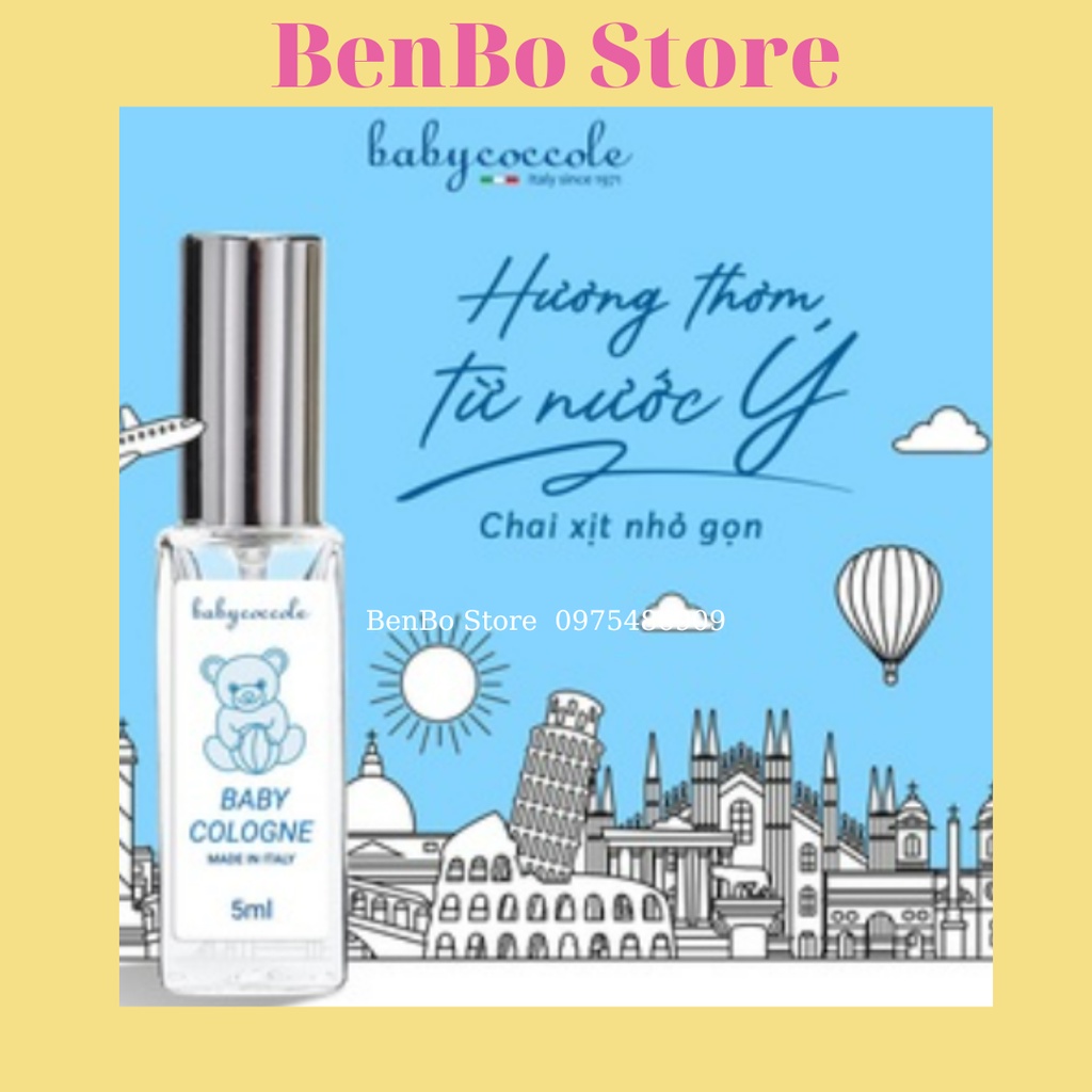 Nước hoa gấu xanh Babycoccole 5ml 0M+