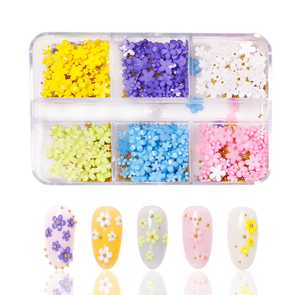 Phụ Kiện Trang Trí Móng Nghệ Thuật Hình Hoa 3D DIY Charms