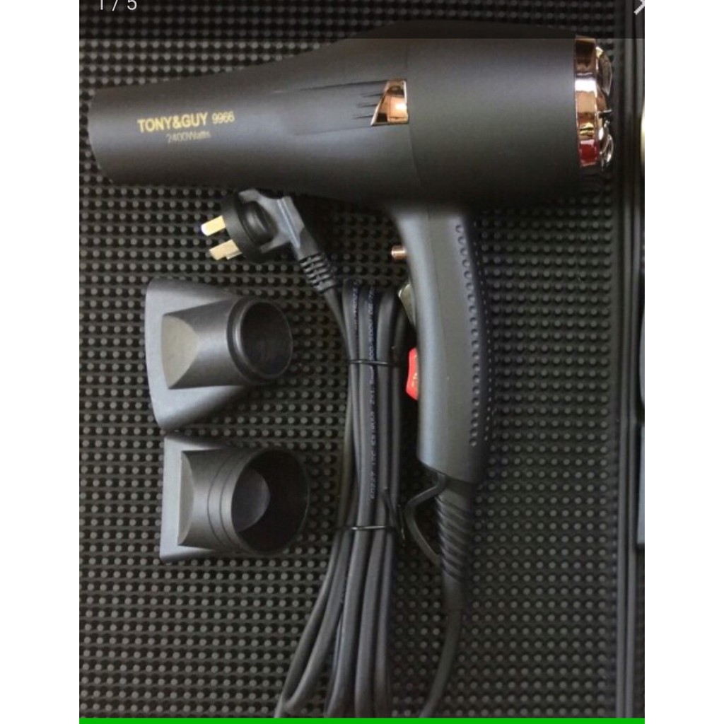 Máy sấy Tony&guy 9966--2400W công suất lớn 2 chiều nóng lạnh có ion hồng ngoại xanh dương